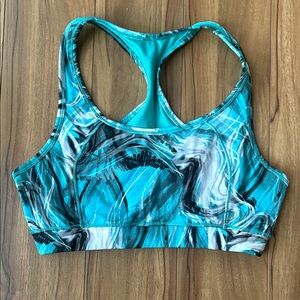 Calvin Klein Women's Teal and Black Sports Bra
